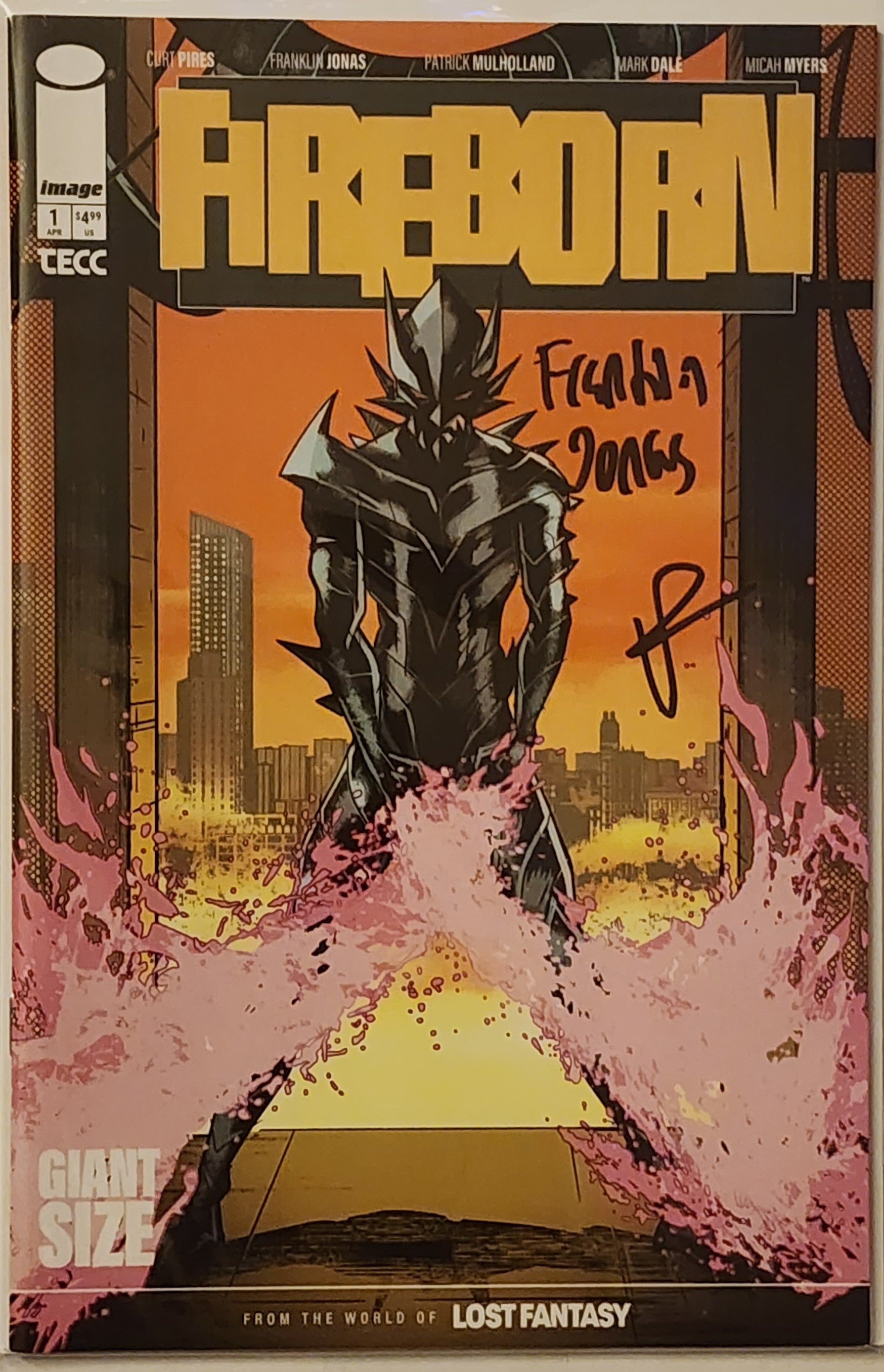 Fireborn #1 Double Signed by Frankie Jonas and Curt Pines (Absolute Batman homage) CoA