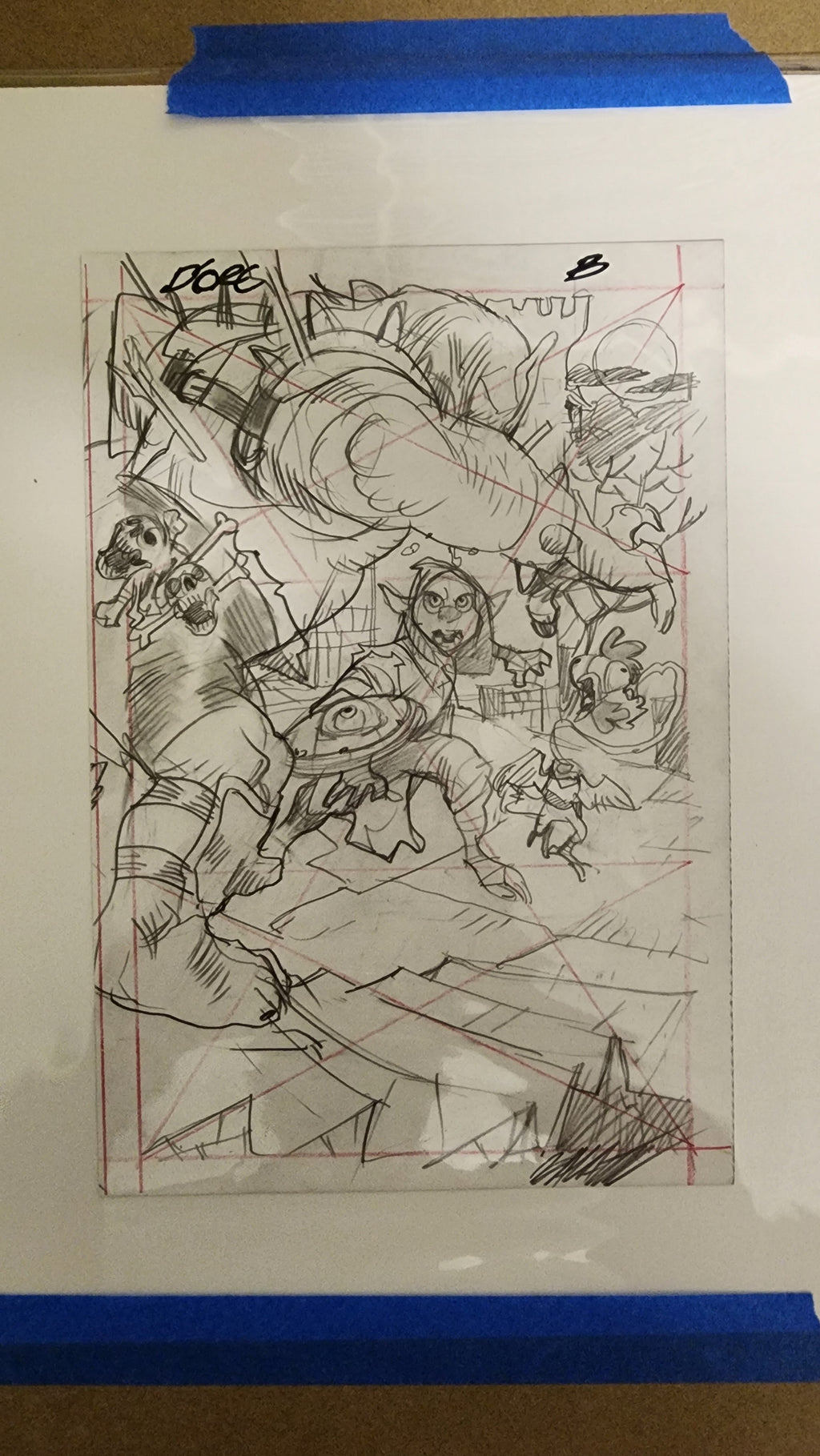 Original Artwrok by Enid Balam D'orc "Prelim" Cover 9"x 6" sketch on paper