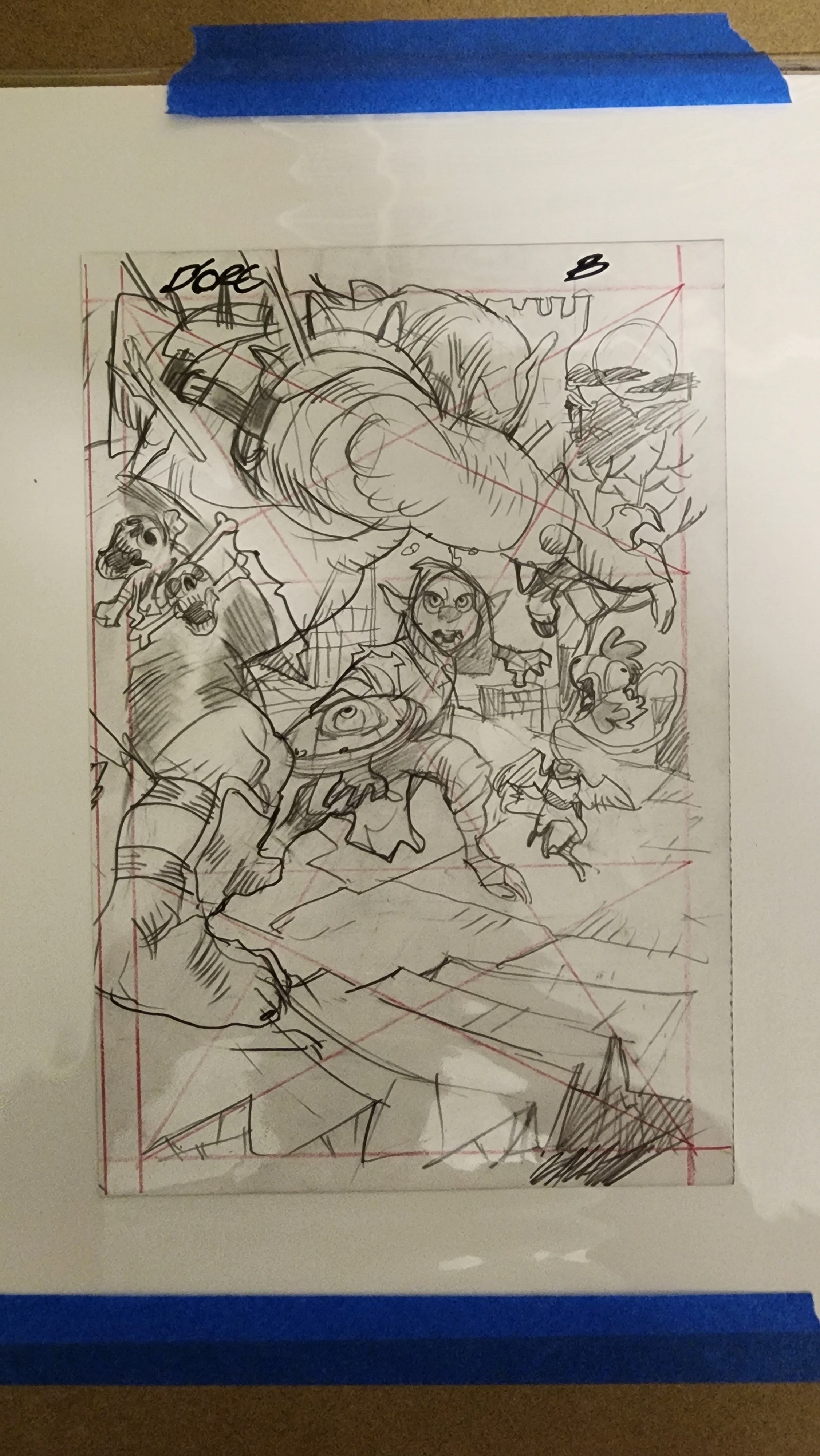 Original Artwrok by Enid Balam D'orc "Prelim" Cover 9"x 6" sketch on paper
