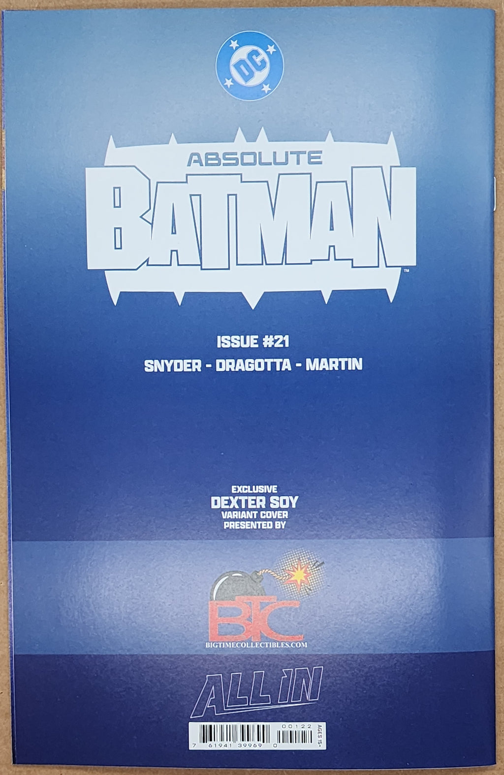 Absolute Batman #21 Dexter Soy Trade