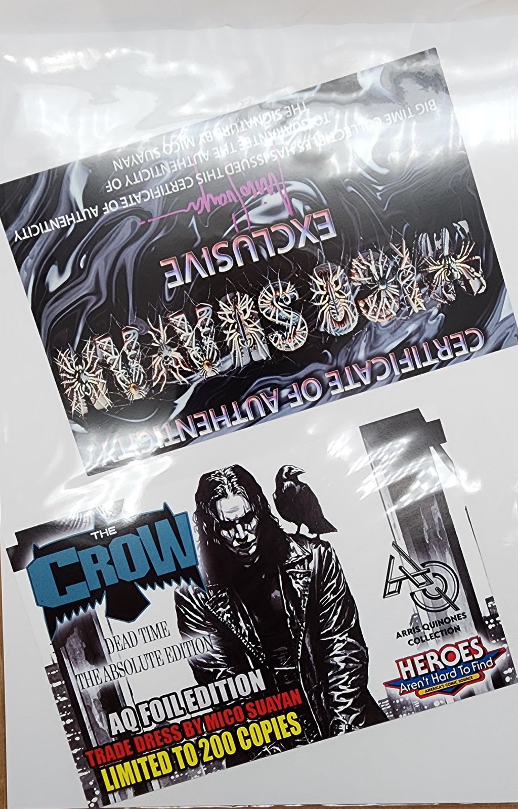 The Crow Dead Time #1 | Absolute Batman HOMAGE Mico Suayan AQ FOIL Trade SIGNED! [LTD 200]