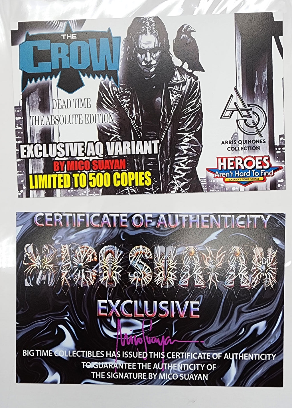 The Crow Dead Time #1 | Absolute Batman HOMAGE Mico Suayan AQ Variant SIGNED! [LTD 500]