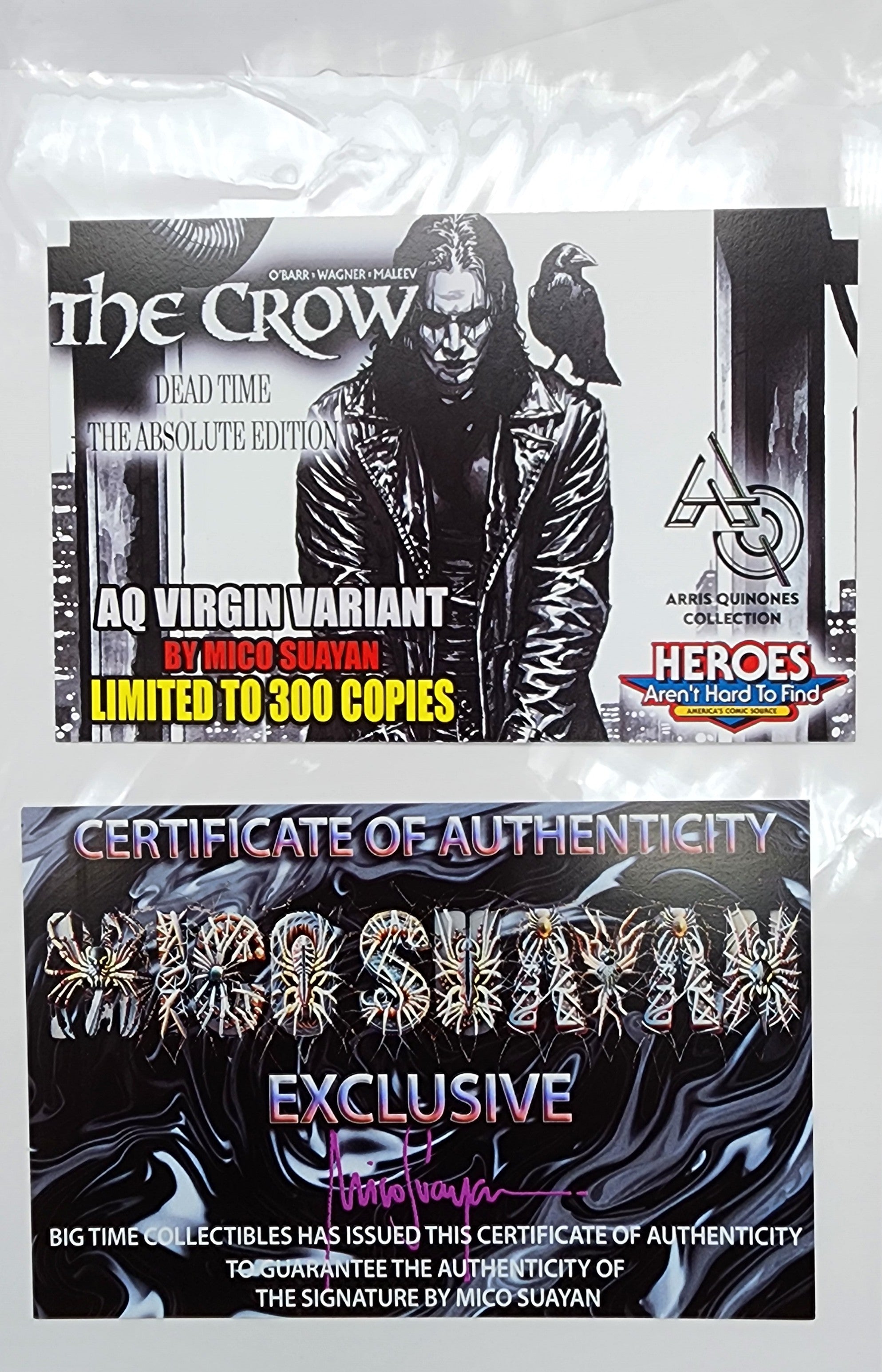 The Crow Dead Time #1 | Absolute Batman HOMAGE Mico Suayan AQ Virgin SIGNED! RED [LTD 300]