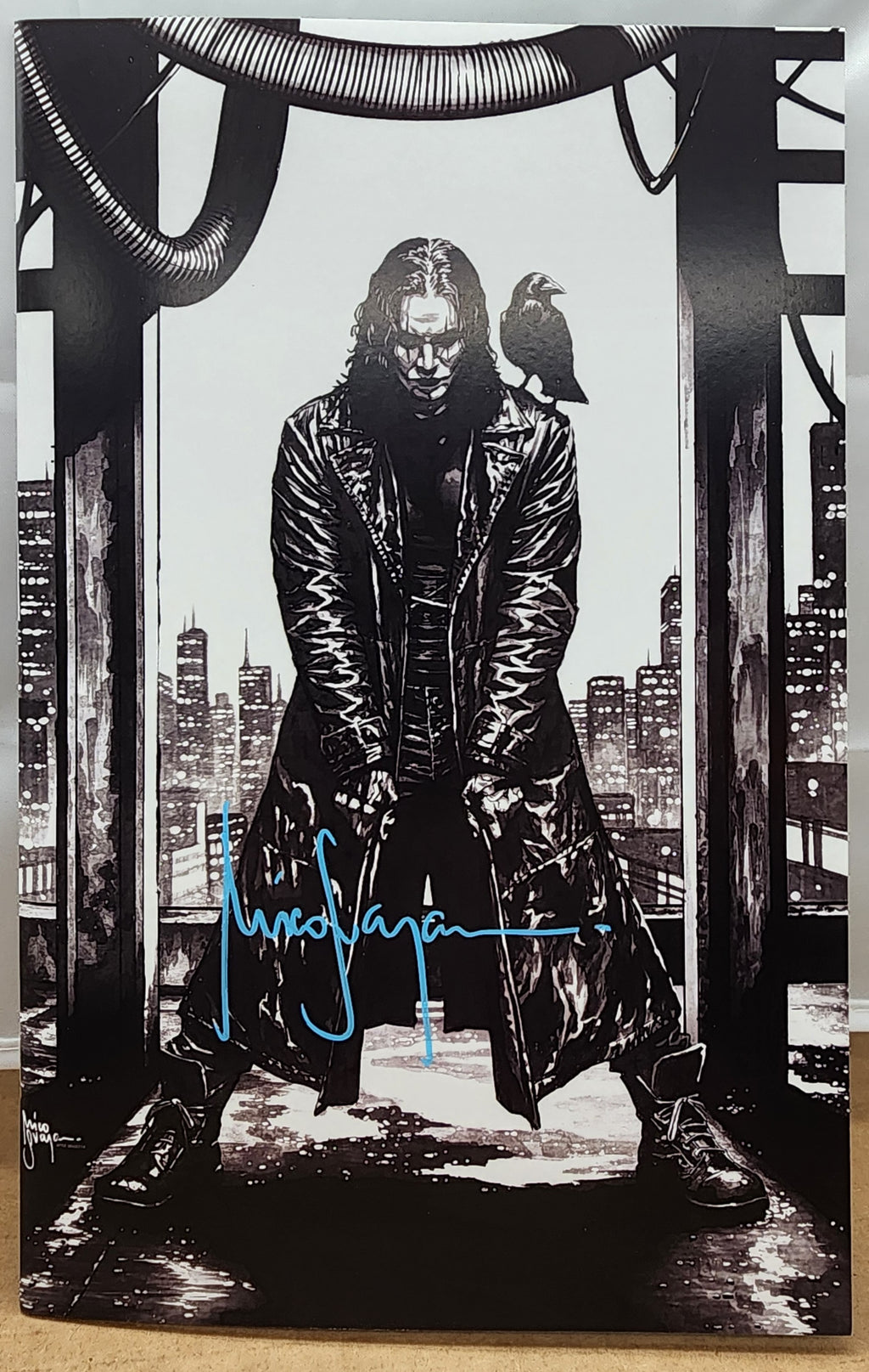 The Crow Dead Time #1 | Absolute Batman HOMAGE Mico Suayan AQ Virgin SIGNED! BLUE [LTD 300]