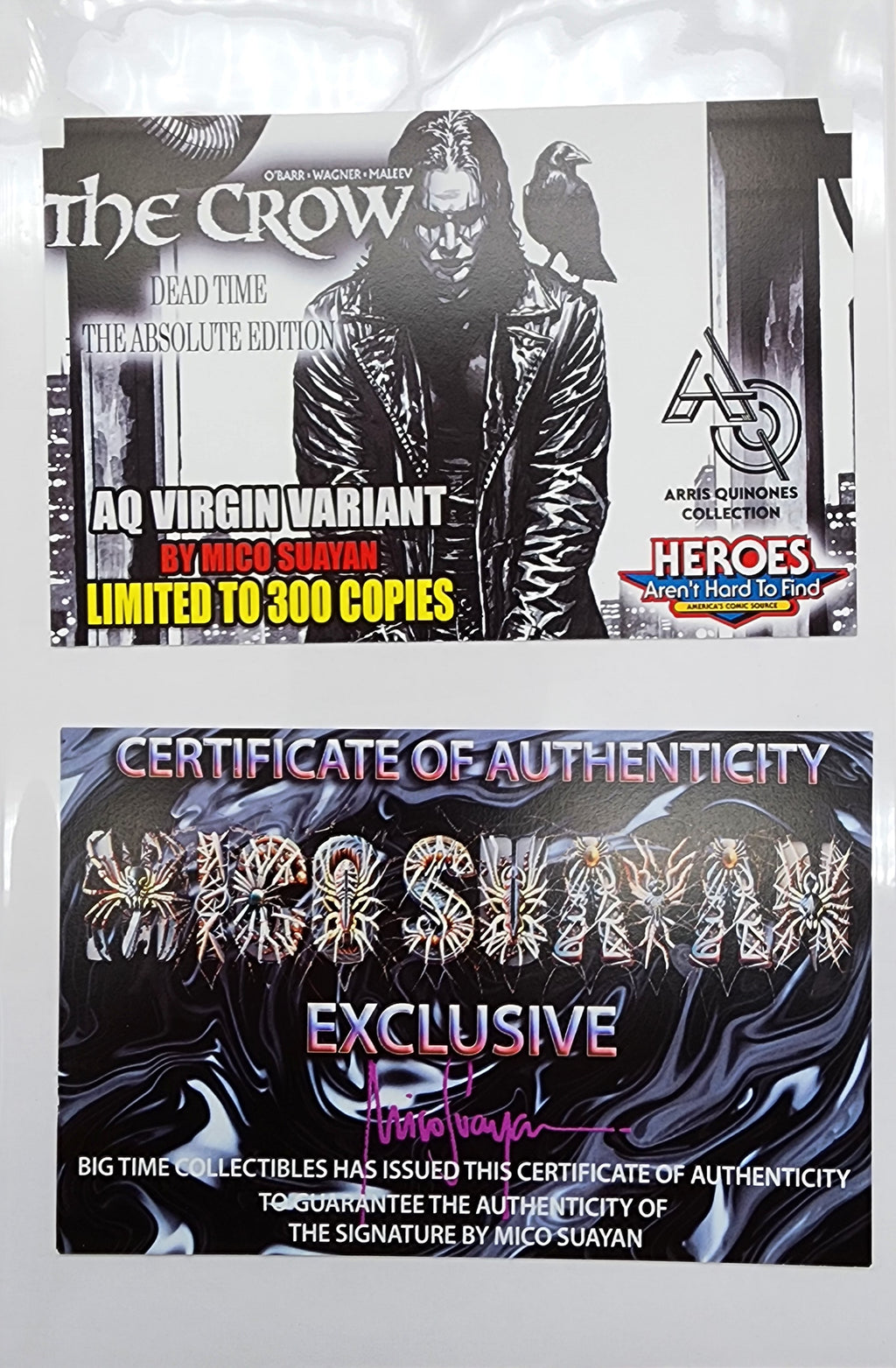 The Crow Dead Time #1 | Absolute Batman HOMAGE Mico Suayan AQ Virgin SIGNED! BLUE [LTD 300]