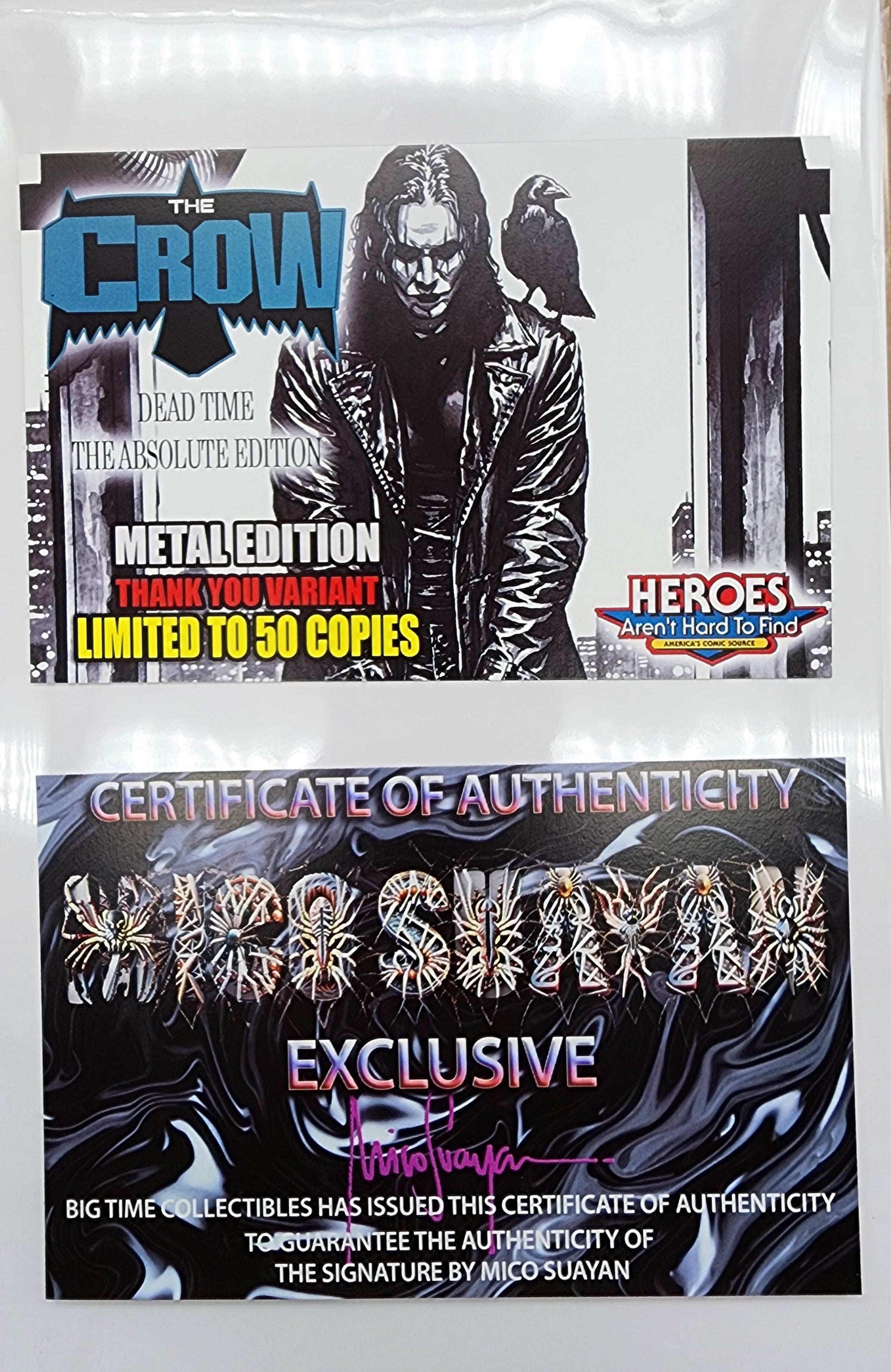 The Crow Dead Time #1 | Absolute Batman HOMAGE Mico Suayan AQ METAL 💎[LTD 50!]💎