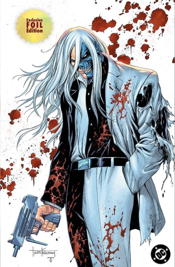 Absolute Batman #21 Unknown Comics Tyler Kirkham Two-Face Battle Damaged Foil Virgin Variant