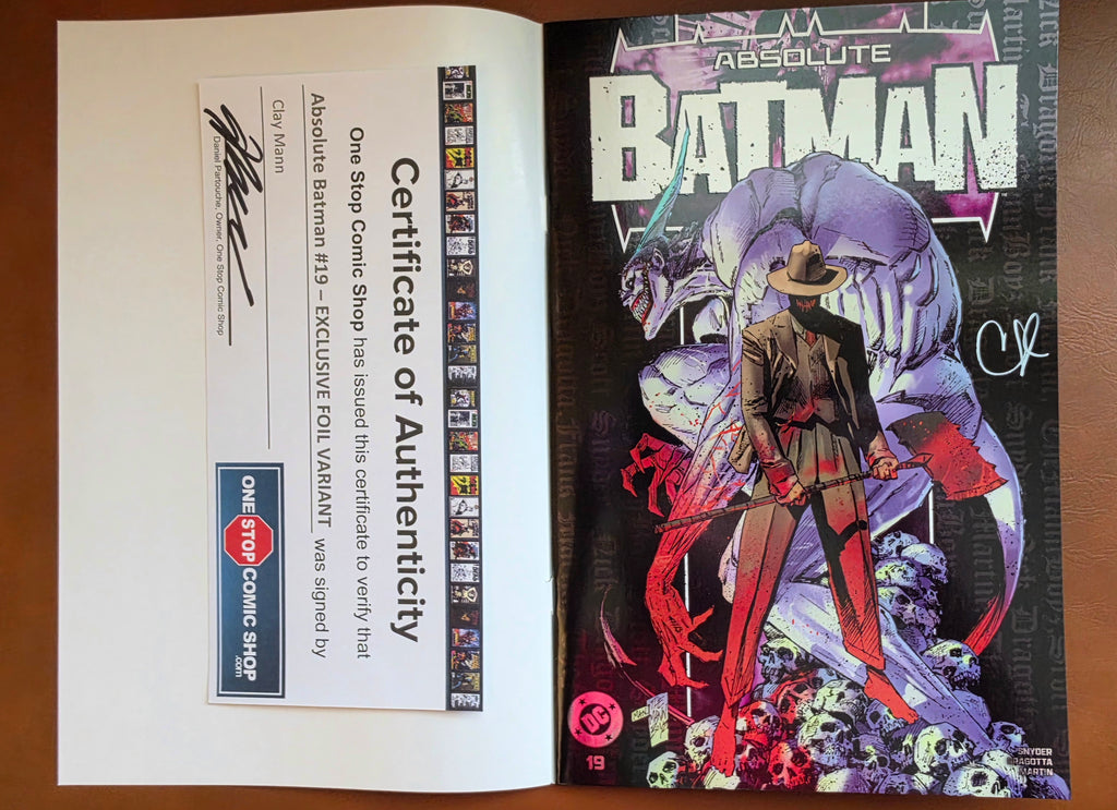 Absolute Batman #19 – Death Note [SIGNED] 🔥Clay Mann Variant | NM | COA